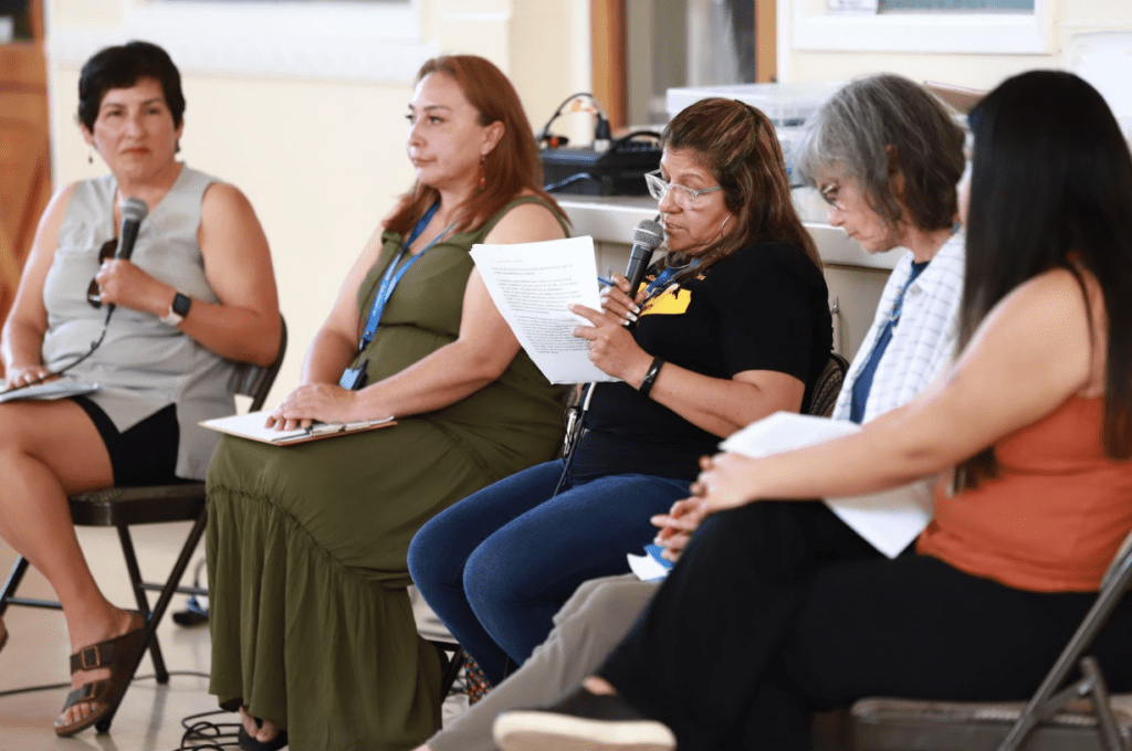 Photo Credit: Photo taken by Gia Pham, Communication Coordinator at Housing Choices. Panelists discuss pressing issues regarding the state of rent control across the state and in Menlo Park.
