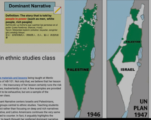 Slides showing allegedly anti-Semitic images from an Ethinic Studies class.