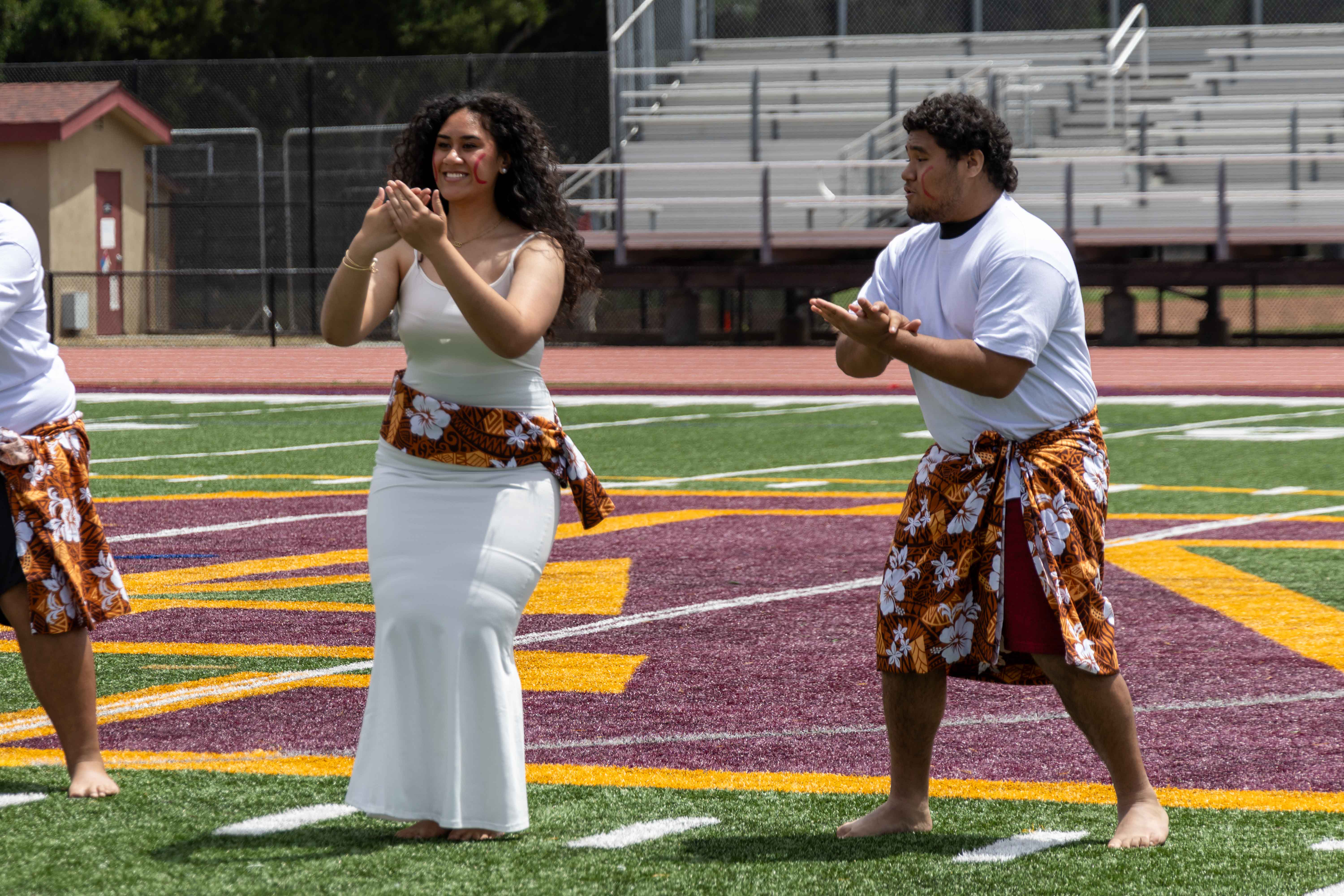 Pacific Islander Club performs at rally.