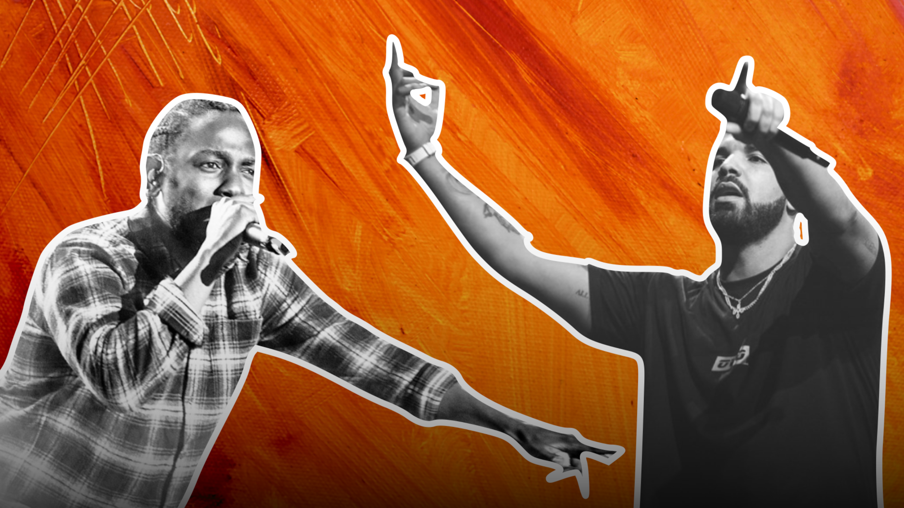 Drake and Kendrick Lamar battling it out.